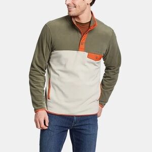 Eddie Bauer Chutes Fleece Snap Mock Pullover